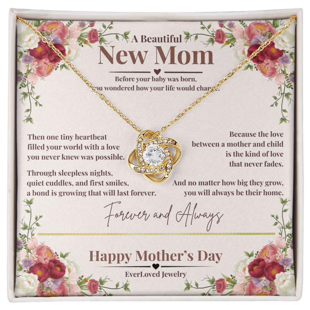 A Beautiful New Mom – Love Knot Necklace Gift