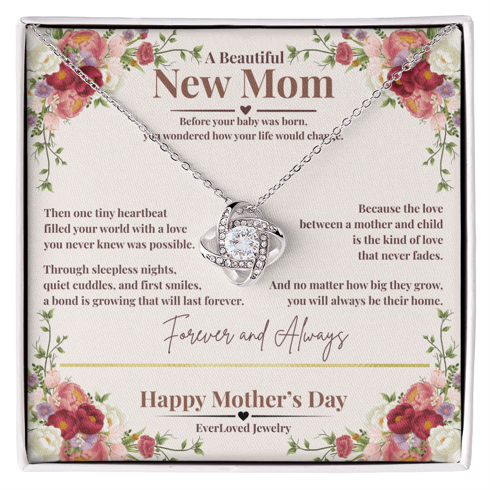 A Beautiful New Mom – Love Knot Necklace Gift