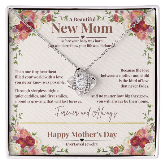 A Beautiful New Mom – Love Knot Necklace Gift