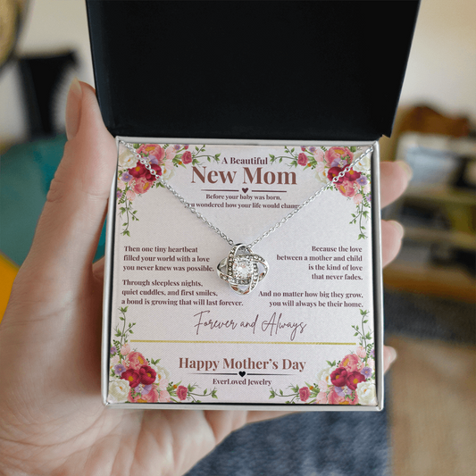 A Beautiful New Mom – Love Knot Necklace Gift