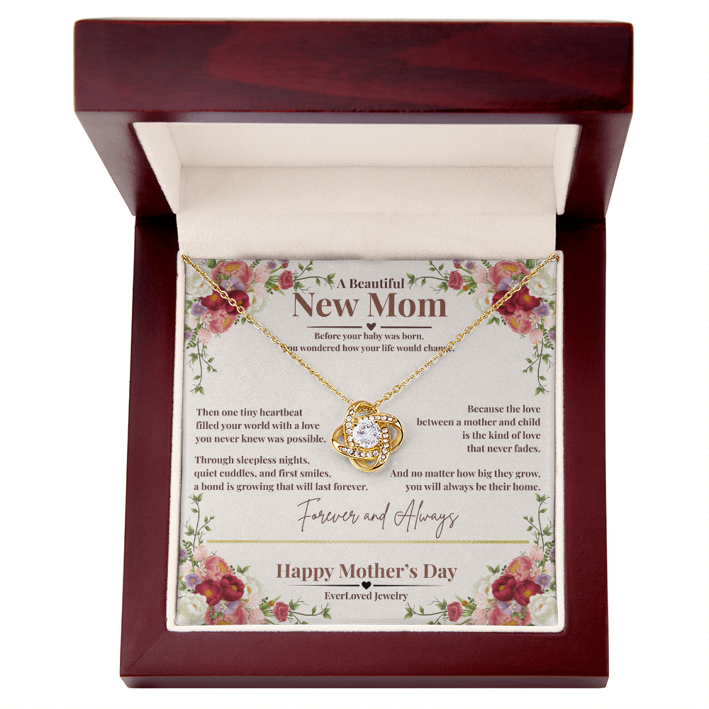 A Beautiful New Mom – Love Knot Necklace Gift