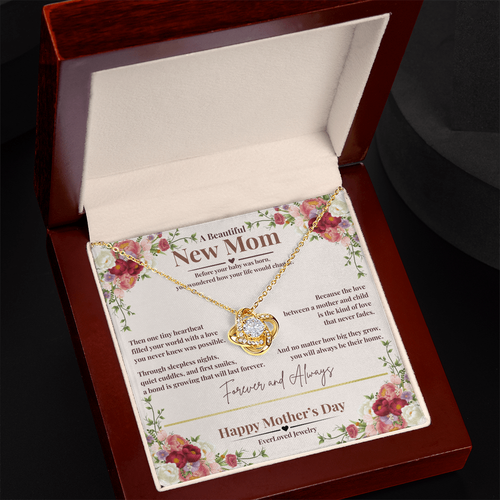 A Beautiful New Mom – Love Knot Necklace Gift