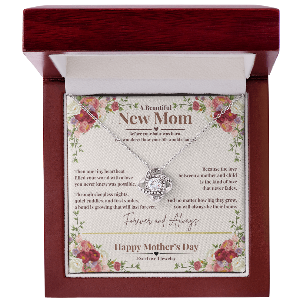 A Beautiful New Mom – Love Knot Necklace Gift