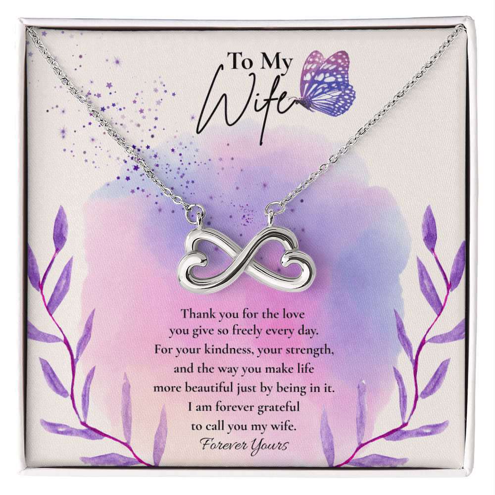 To My Wife – Forever Yours Infinity Necklace