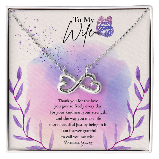 To My Wife – Forever Yours Infinity Necklace