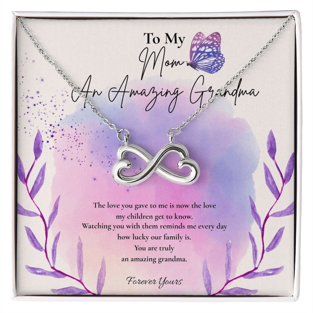 To My Mom – An Amazing Grandma Infinity Necklace