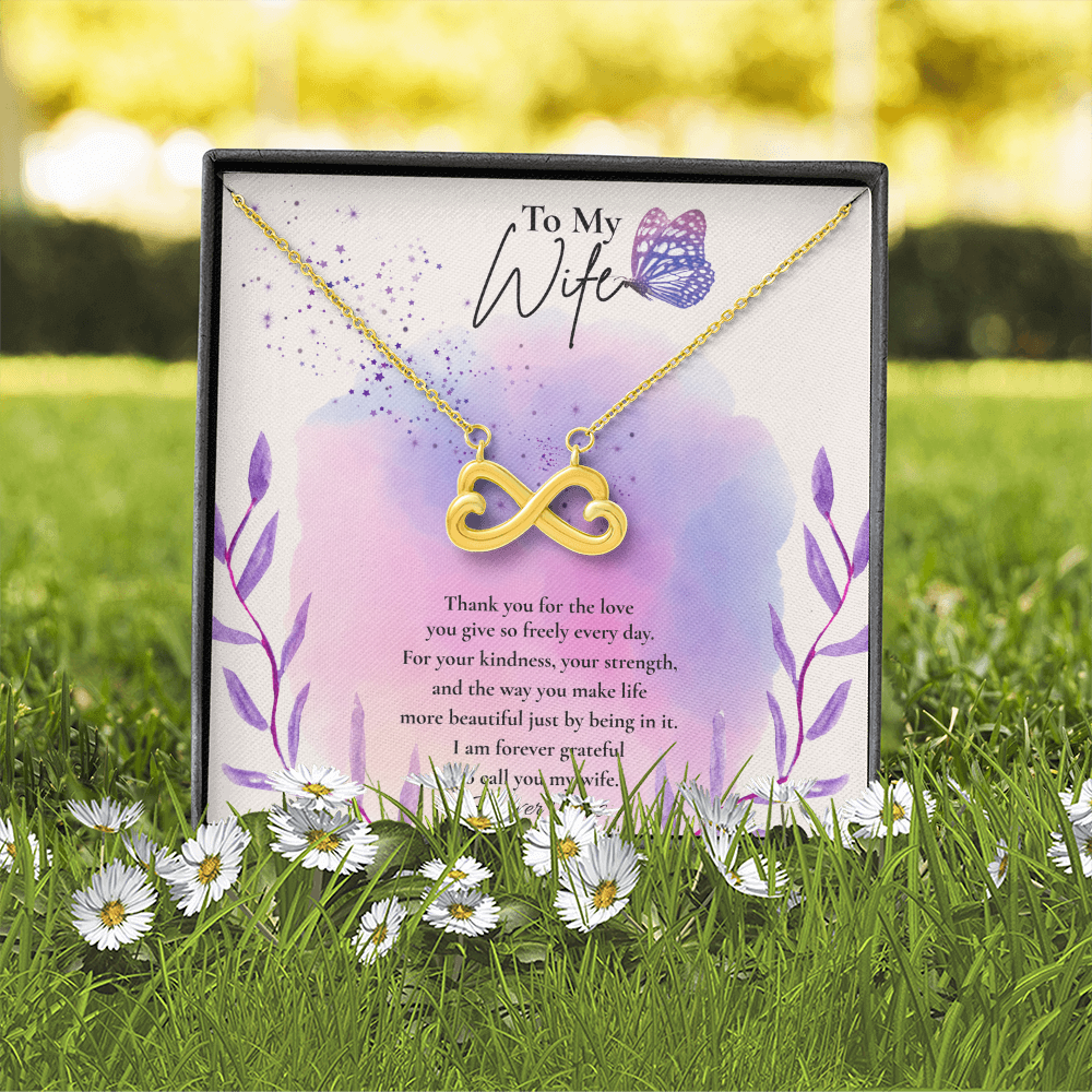 To My Wife – Forever Yours Infinity Necklace