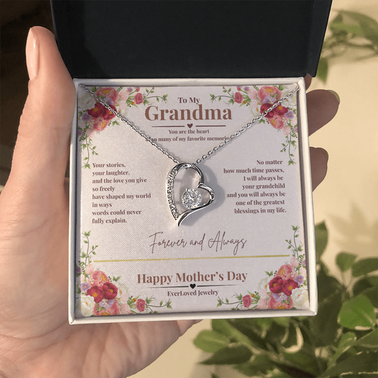 To My Grandma – Forever & Always Heart Necklace